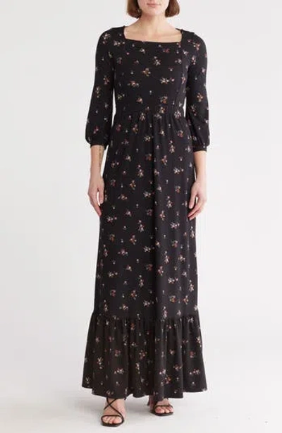 Go Couture Square Neck Maxi Dress In Black