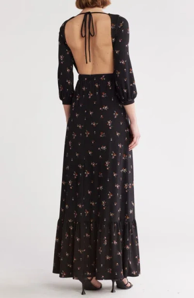 Go Couture Square Neck Maxi Dress In Black