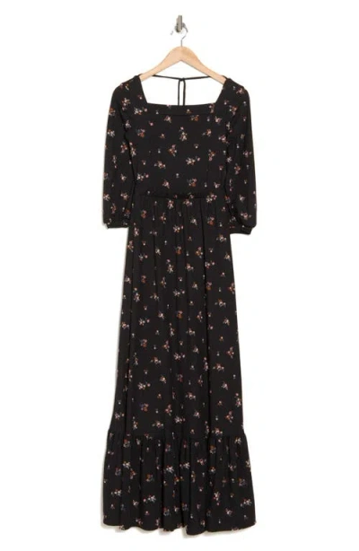 Go Couture Square Neck Maxi Dress In Black