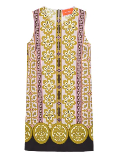 La Doublej Floral-print Mini Dress In Multi