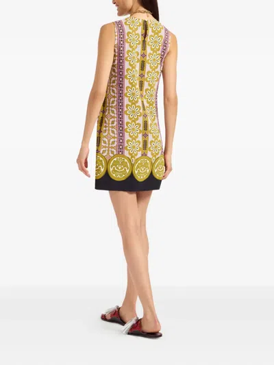 La Doublej Floral-print Mini Dress In Multi