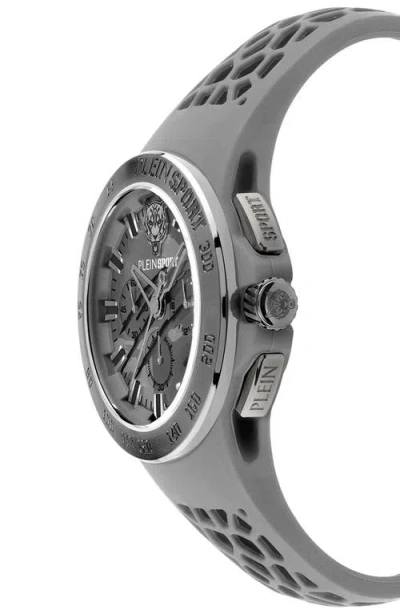 Plein Sport Camo Dial Three-hand Quartz Silicone Strap Watch, 43mm