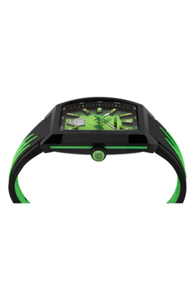 Philipp Plein Three-hand Quartz Silicone Strap Watch, 40mm