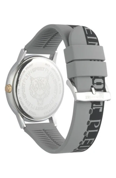 Philipp Plein Three-hand Quartz Silicone Strap Watch, 44mm