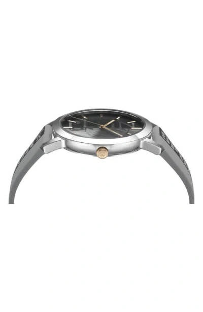 Philipp Plein Three-hand Quartz Silicone Strap Watch, 44mm