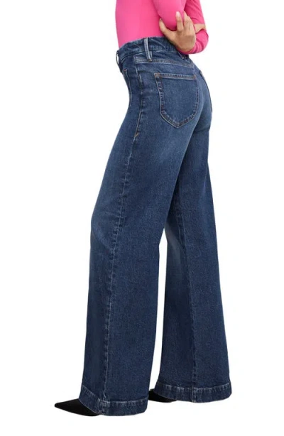 Good American Good Waist Patch Pocket Palazzo Jeans