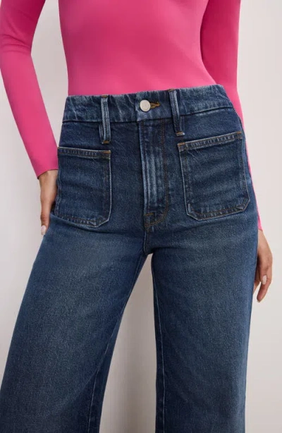 Good American Good Waist Patch Pocket Palazzo Jeans