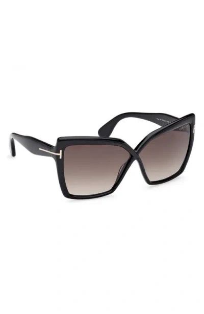 Tom Ford Fiore 63mm Oversize Gradient Butterfly Sunglasses