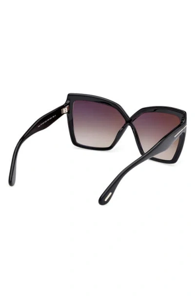 Tom Ford Fiore 63mm Oversize Gradient Butterfly Sunglasses