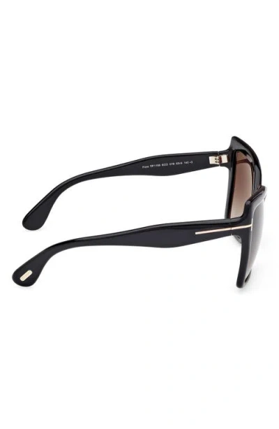 Tom Ford Fiore 63mm Oversize Gradient Butterfly Sunglasses