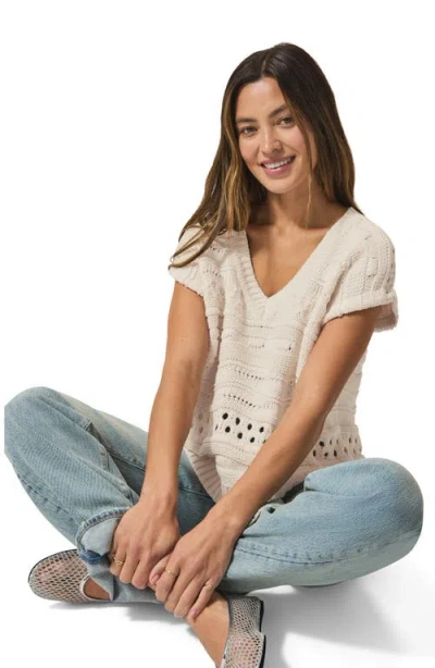 Splendid Brynna Open Stitch V-neck Sweater