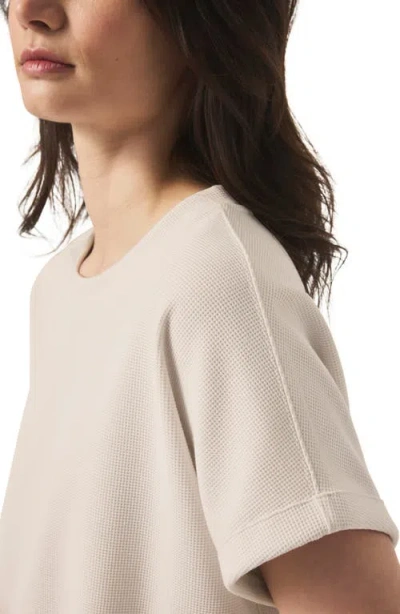Splendid Waffle Scuba Knit Short Sleeve Sweatshirt