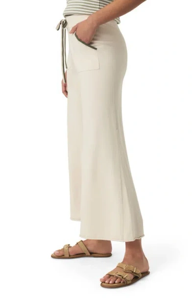 Splendid Veronica Crop Wide Leg Sweater Knit Pants In White