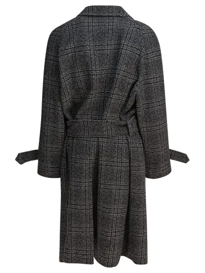Balenciaga Single-breasted Raglan Coat In Multi