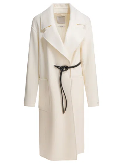 Sportmax Waist Belted Long Coat With Large Pockets