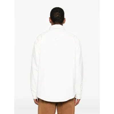 Jacquemus Shirt Jacket With Contrast Stitching In White