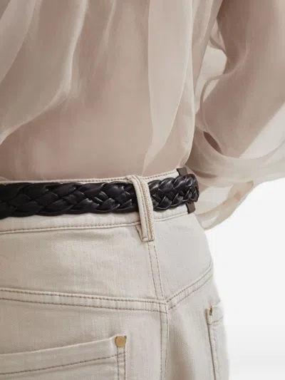 Brunello Cucinelli High-rise Straight-leg Jeans In White
