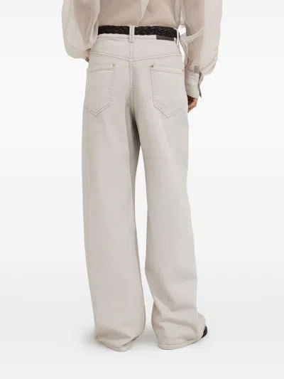 Brunello Cucinelli High-rise Straight-leg Jeans In White