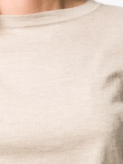 Brunello Cucinelli Beige Wool And Silk T-shirt