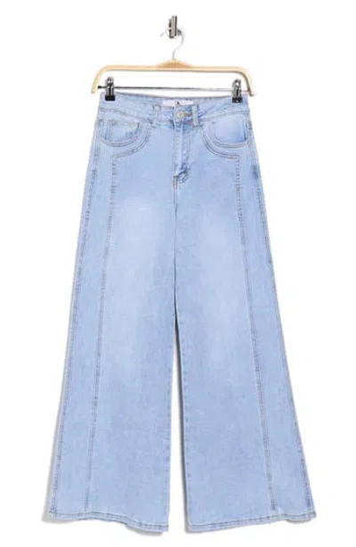 Flying Angel Seam Detail Wide Leg Jeans