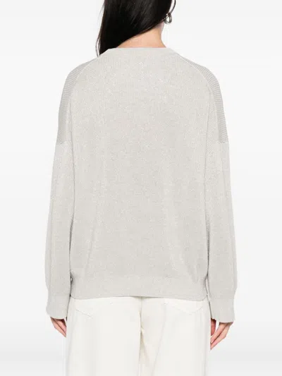 Brunello Cucinelli Ribbed Knit Crewneck Cotton Sweater