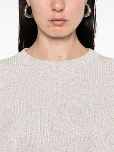 Brunello Cucinelli Ribbed Knit Crewneck Cotton Sweater