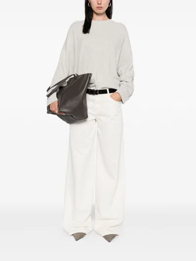 Brunello Cucinelli Ribbed Knit Crewneck Cotton Sweater