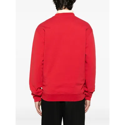 Jacquemus Men Le Hoodie Grosgrain Hooded Sweatshirt In Red
