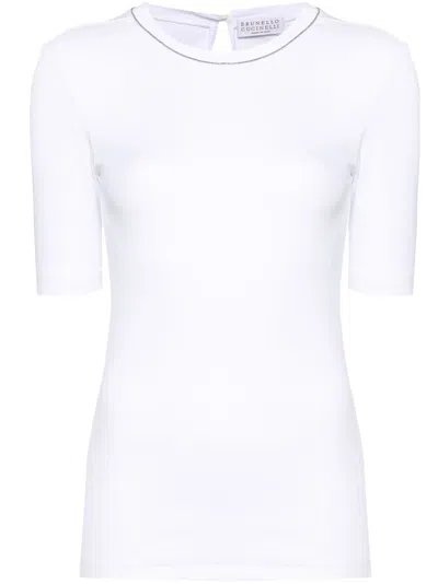 Brunello Cucinelli Cotton T Shirt In White