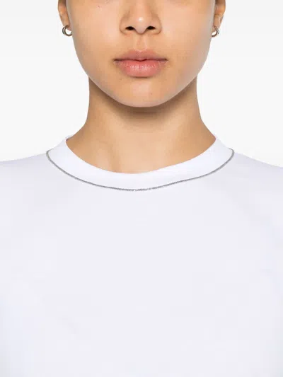 Brunello Cucinelli Cotton T Shirt In White