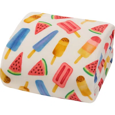 Luxury Home Ice Cream Popsicle Plush Fleece Throw Blanket