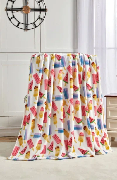 Luxury Home Ice Cream Popsicle Plush Fleece Throw Blanket