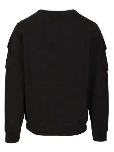 Stone Island Cotton Sweatshirt In Black