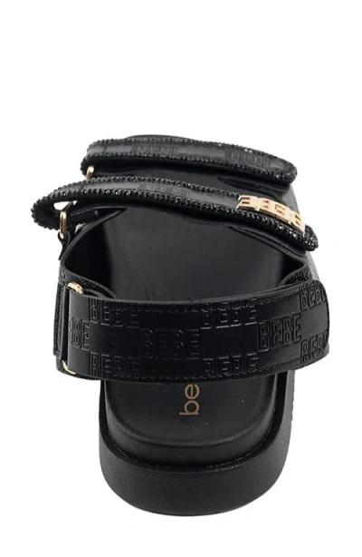 Bebe Logo Sandal In Black