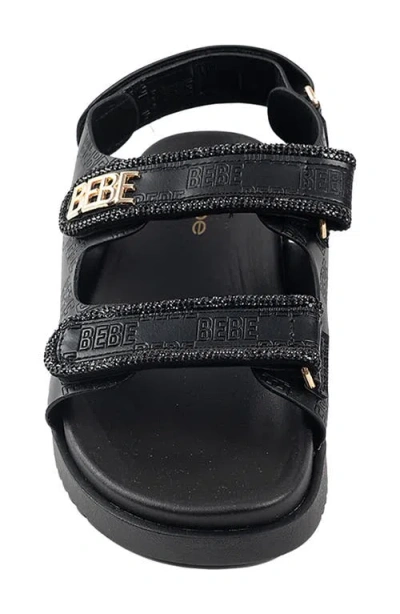 Bebe Logo Sandal In Black