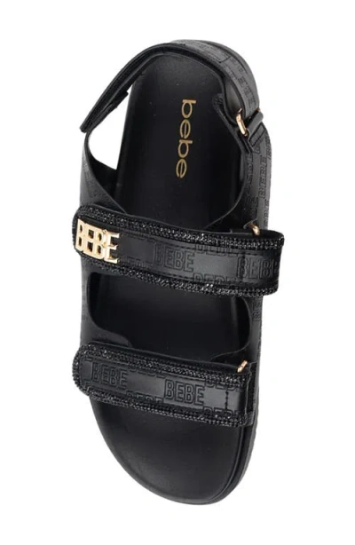 Bebe Logo Sandal In Black
