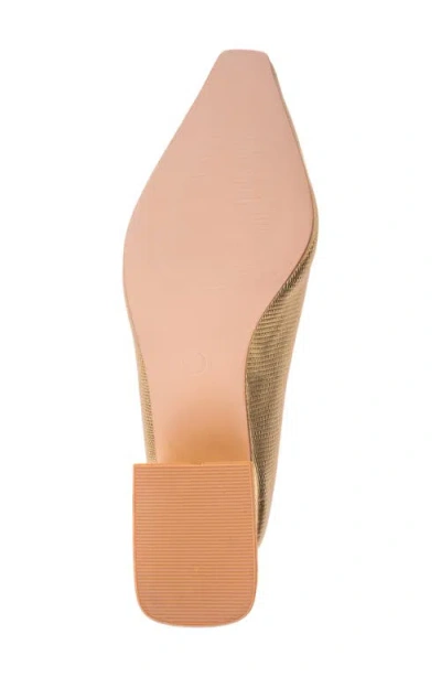 Ninety Union Blink Block Heel Pump In Gold