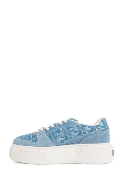 Fendi Low-top Sneakers With Contrast Stitching And Platform Sole