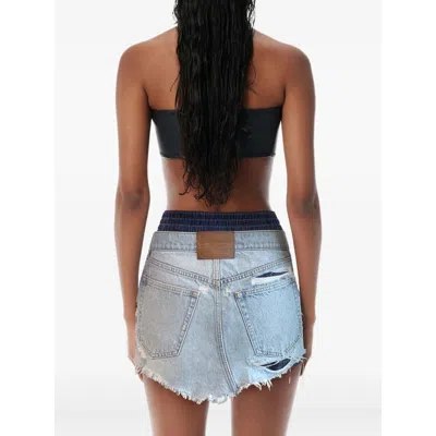 Alexander Wang Prestyled Distressed Denim Skirt With Boxer Clothing