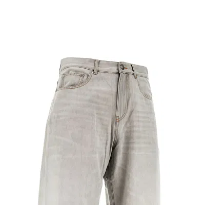 Palm Angels `curved Logo` Loose Jeans