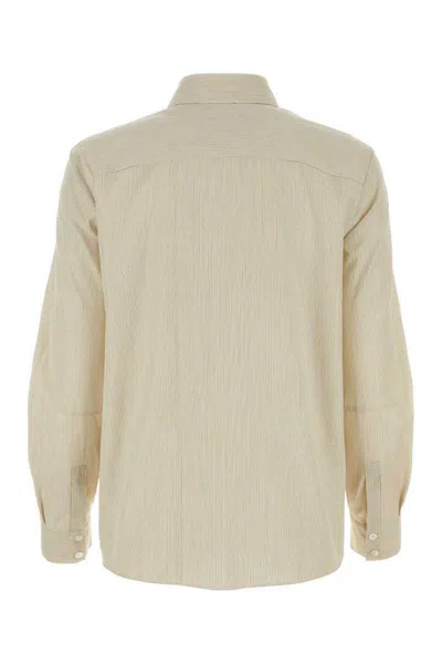 The Row Ivory Printed Poplin Side Shirt