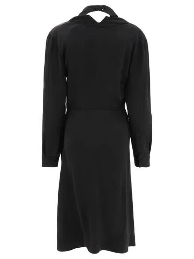 Jil Sander Logo Patch Midi Dress In Black