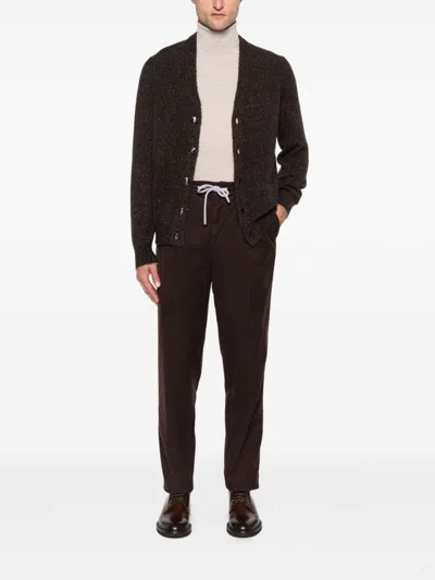 Brunello Cucinelli Corduroy Trousers With Back And Side Pockets In Brown