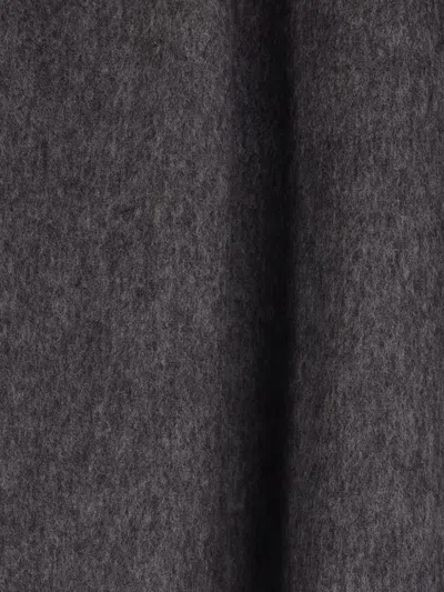 Brunello Cucinelli Wool Shirt With Chest Pockets And Horn Buttons In Gray