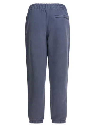 Alexander Wang Essential Terry Classic Sweatpant Puff Paint Logo Trousers Blue In Blue