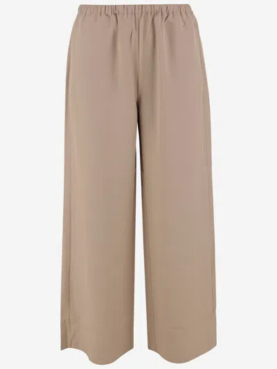 By Malene Birger Elasticized-waistband Straight Trousers In Neutral