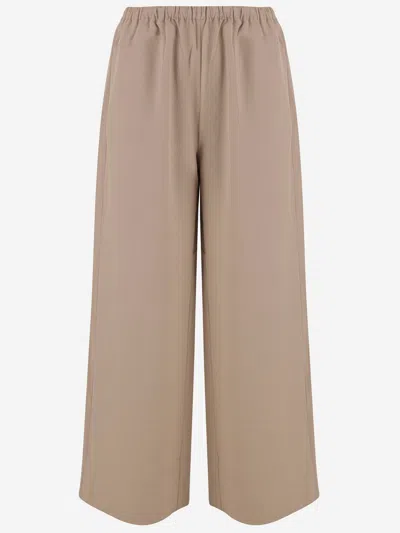 By Malene Birger Elasticized-waistband Straight Trousers In Neutral