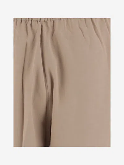 By Malene Birger Elasticized-waistband Straight Trousers In Neutral