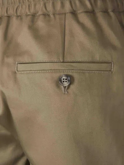 Ami Alexandre Mattiussi Khaki Cotton Elasticated Waist Shorts In Neutral