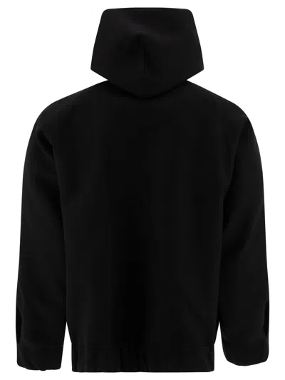 Sacai Hoodie-style Bomber Jacket In Black